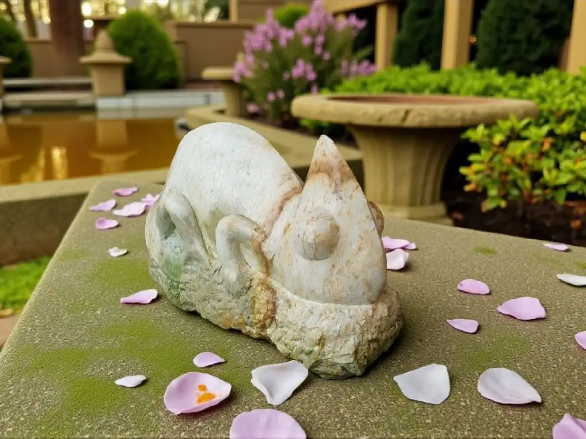 Zahradní socha chameleón