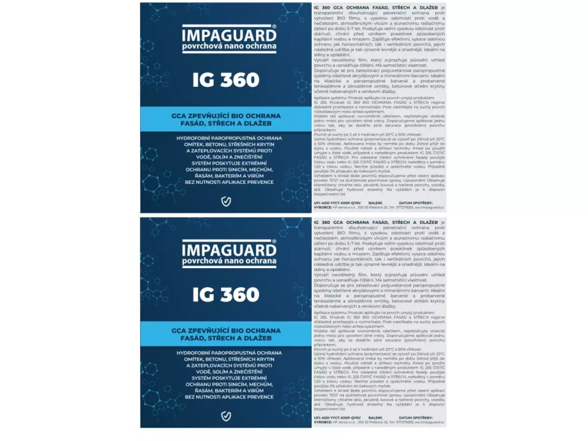 IG 360 GCA - Bio ochrana pískovce a dlažeb 2 v 1