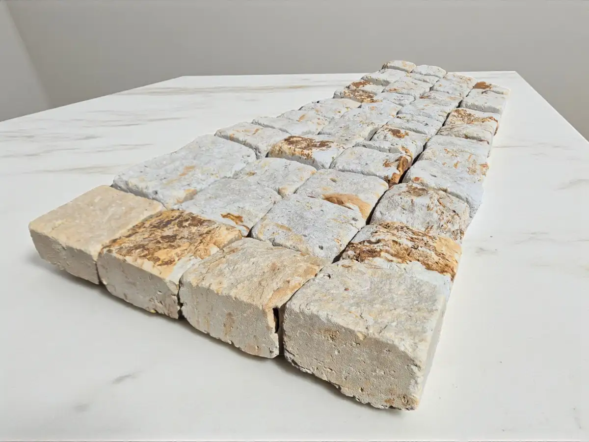 Pískovcové dlažební kostky - 12x12x6 cm (zakulacené)